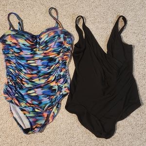 Size 12 swimsuits. LATITUDE and MIRACLESUIT..